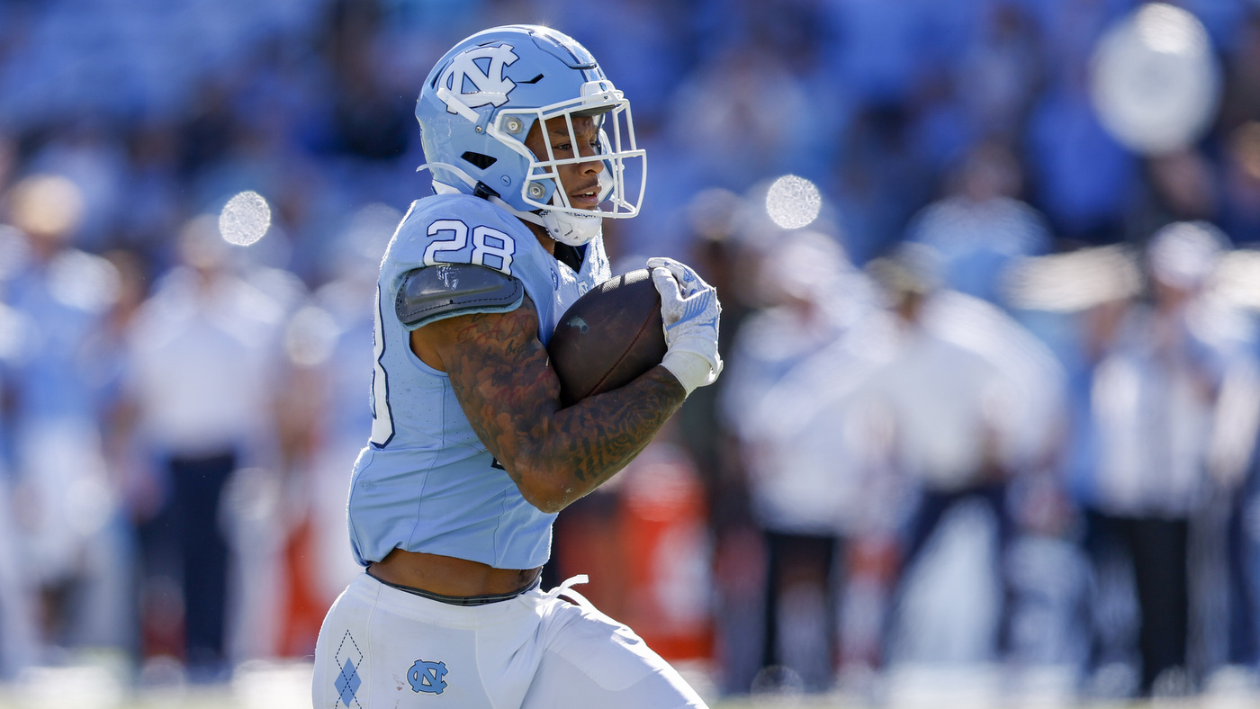 North Carolina running back Omarion Hampton wants to become more versatile like Christian McCaffrey