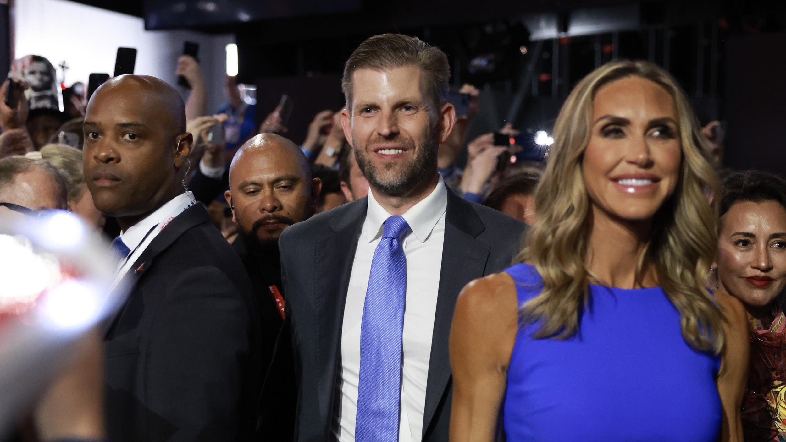 Eric Trump discusses his father’s presidential campaign, endorses Robinson for governor