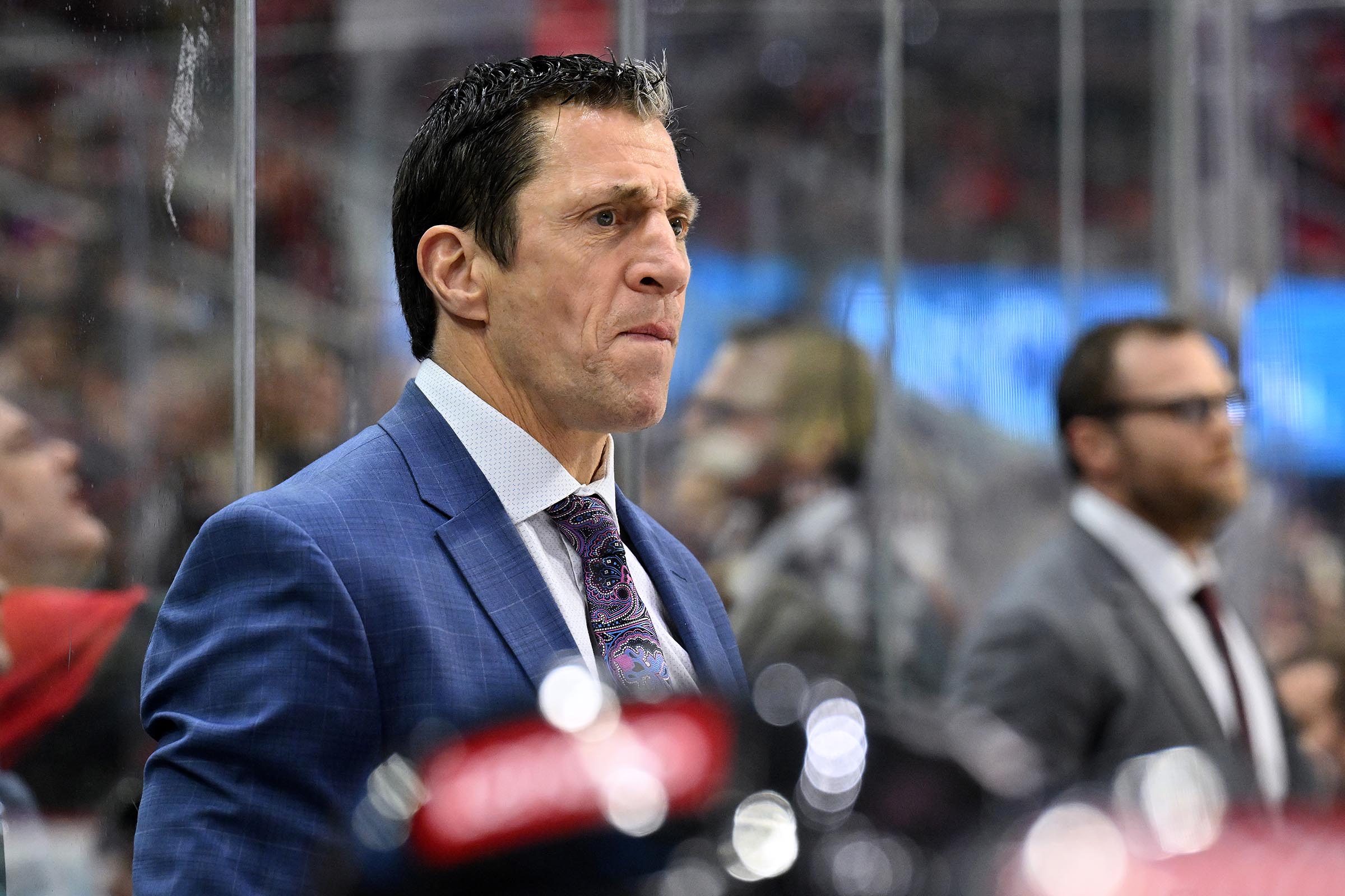 Skyler Brind’Amour plays first NHL game coached by his father, Rod Brind’Amour