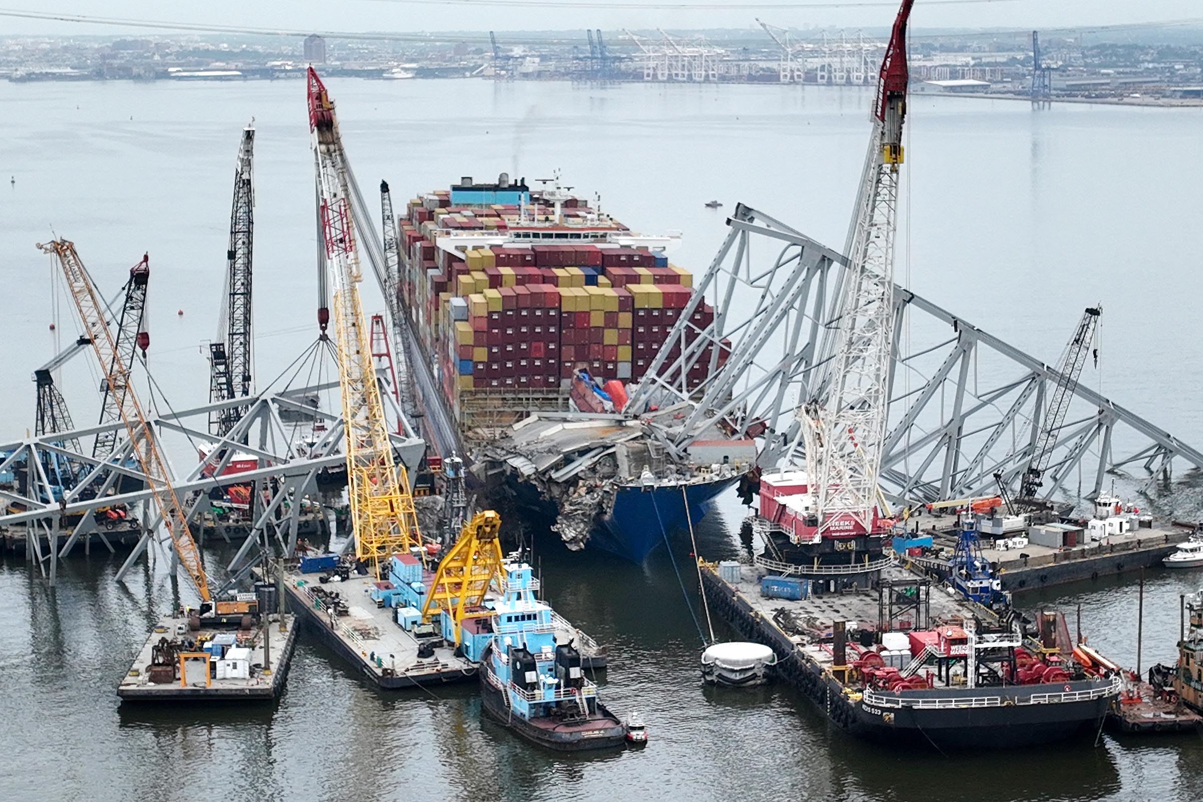 FBI agents have boarded vessel managed by company whose other cargo ship collapsed Baltimore bridge