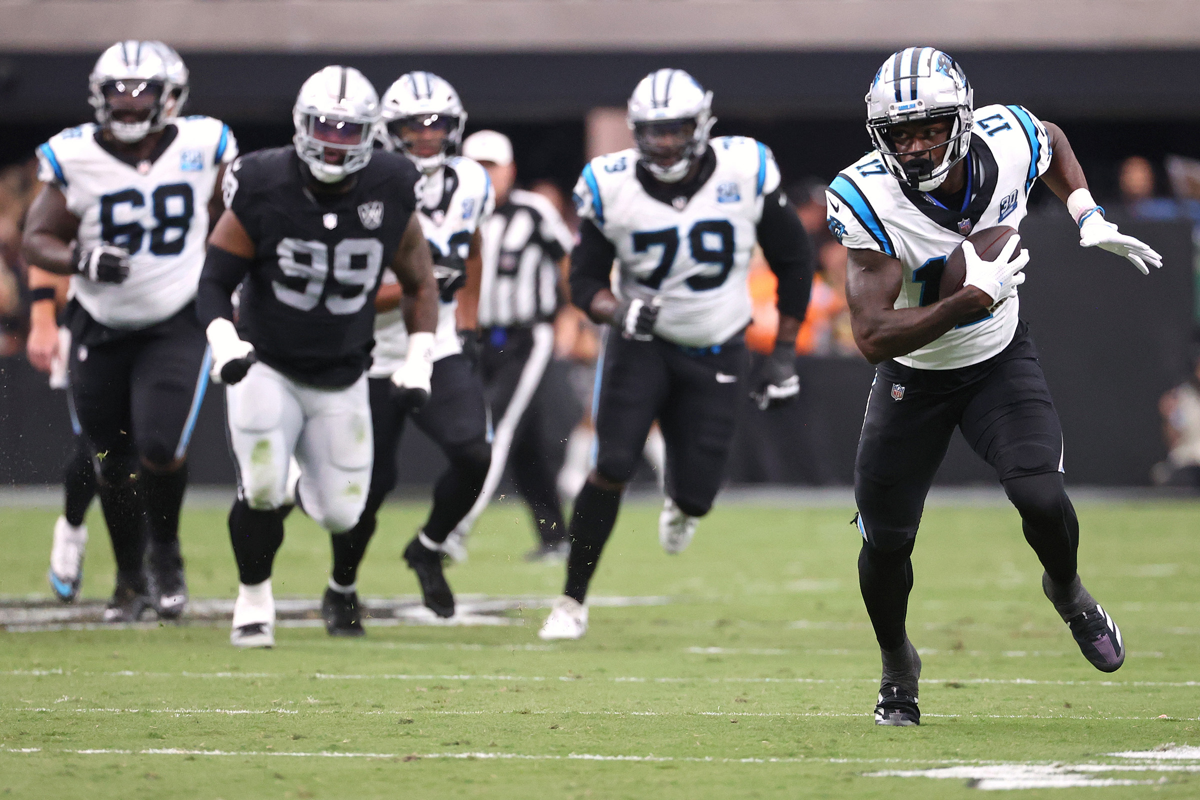 Panthers turn to youth to replace veteran wide receiver Adam Thielen on Sunday vs. Bengals