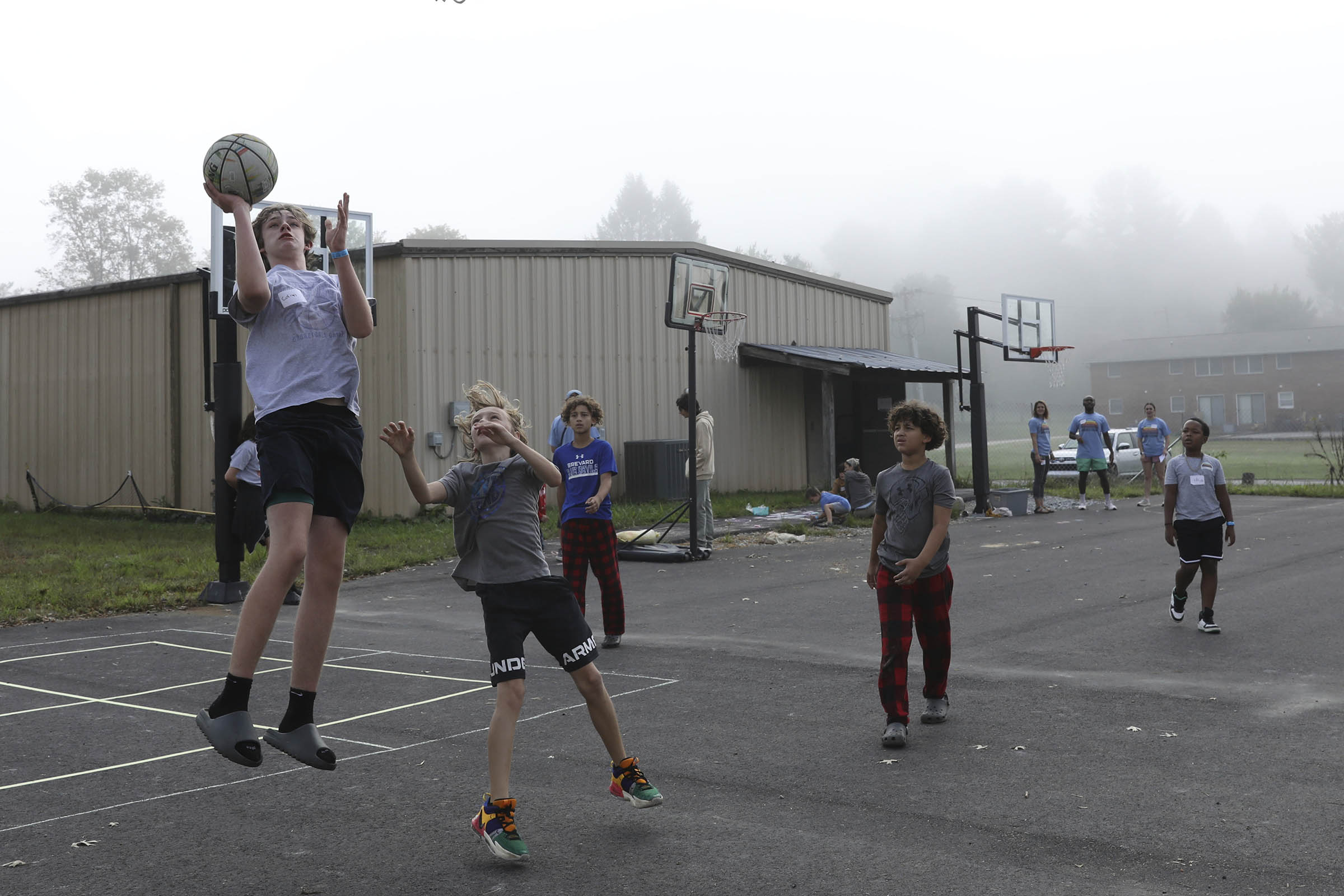 This camp provides a safe space for kids to learn and play after Hurricane Helene