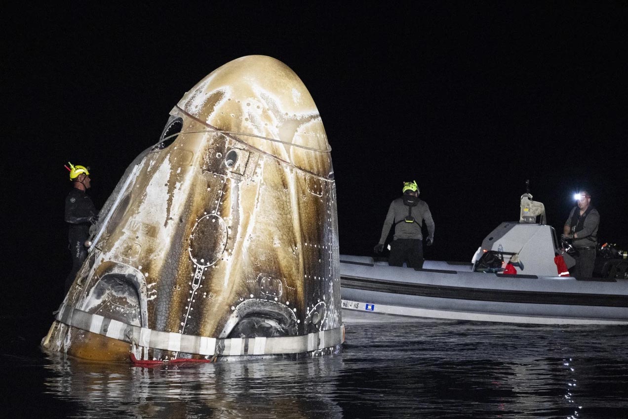 NASA astronaut remains at hospital after returning from an extended stay in space