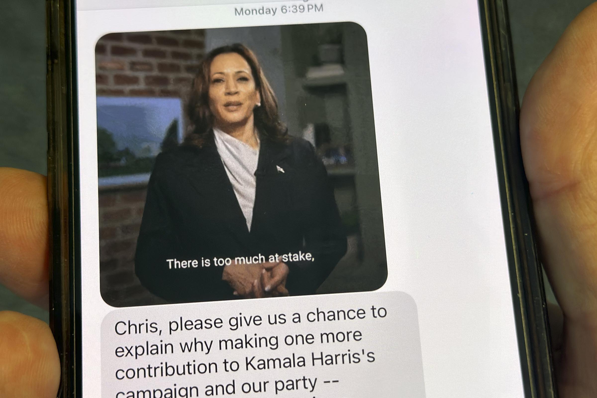 Ping! Harris and Trump are blowing up your phones with political texts in campaign’s last days