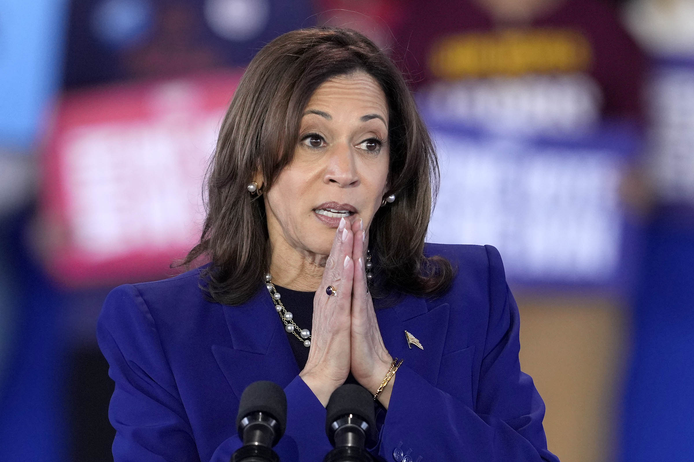 Kamala Harris says Trump’s comment on women ‘is offensive to everybody’