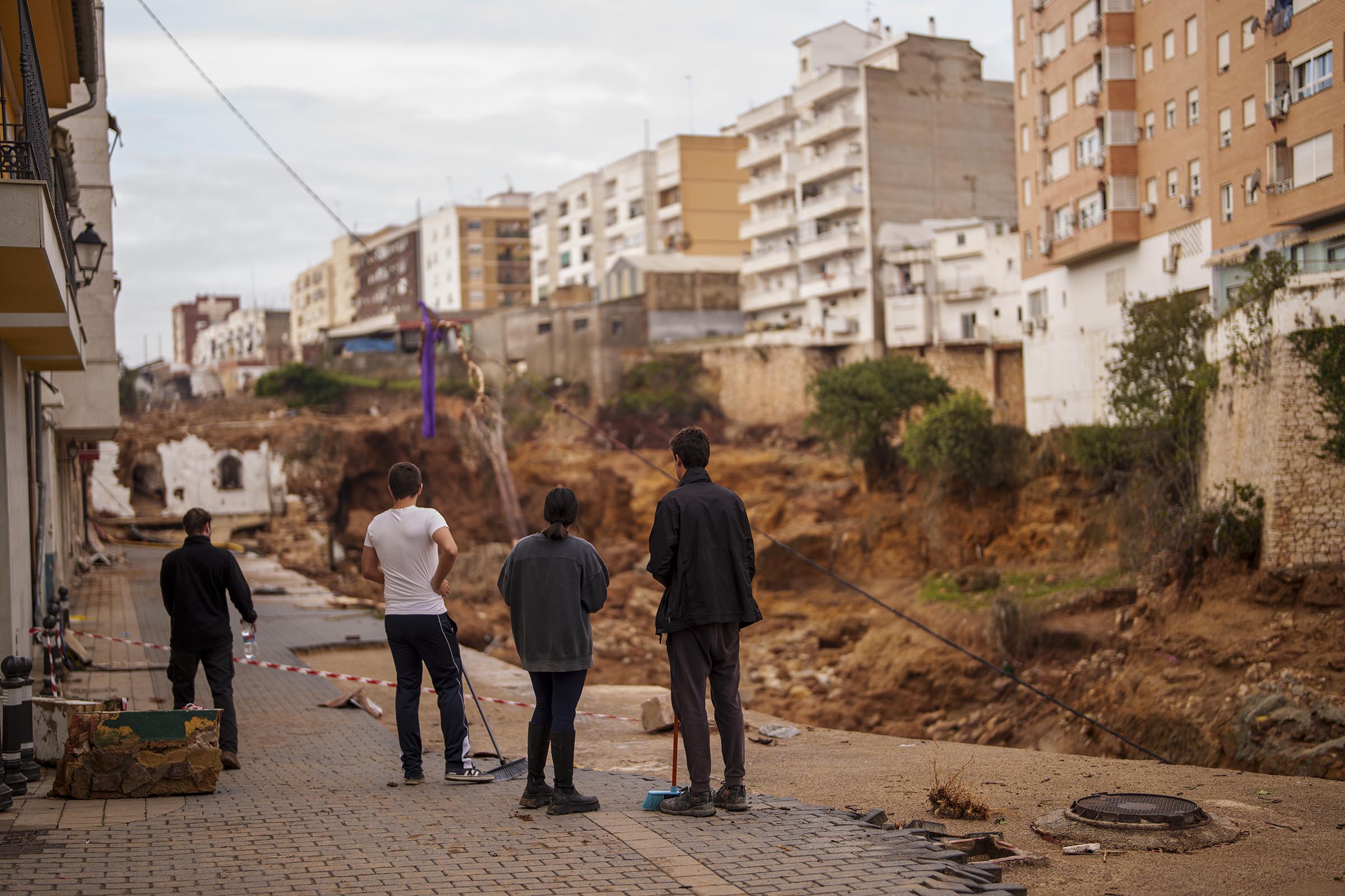 Crashing waves in a hilltop village, a night of terror from Spain’s floods