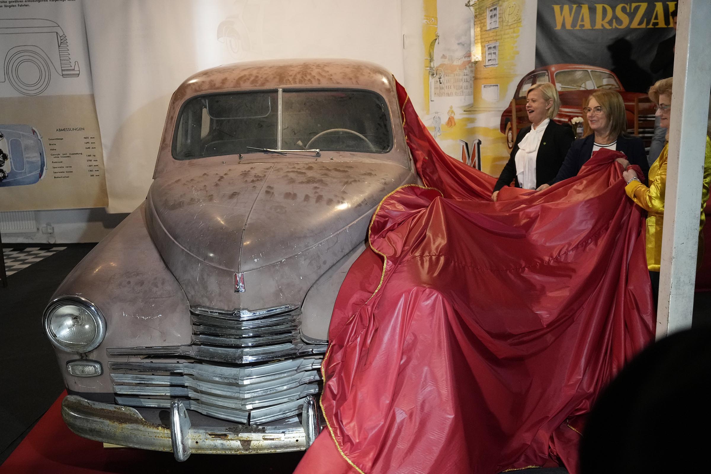 The first car made during Soviet-era in Poland goes on display 73 years later