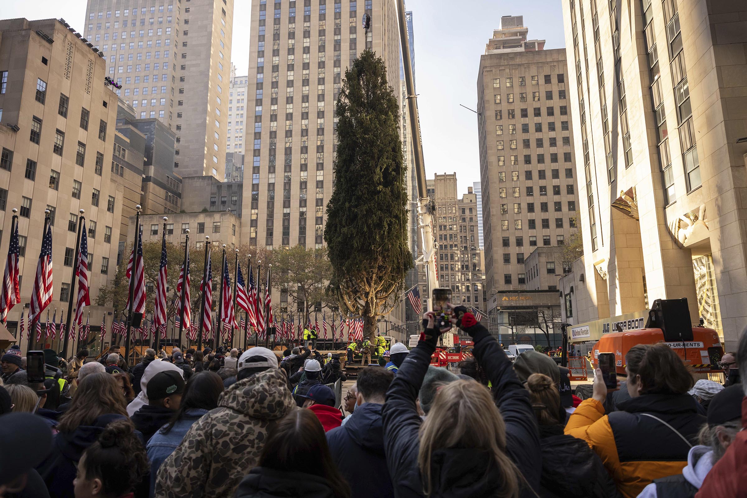 Haul out the holly! Rockefeller Center Christmas Tree arrives in New York City