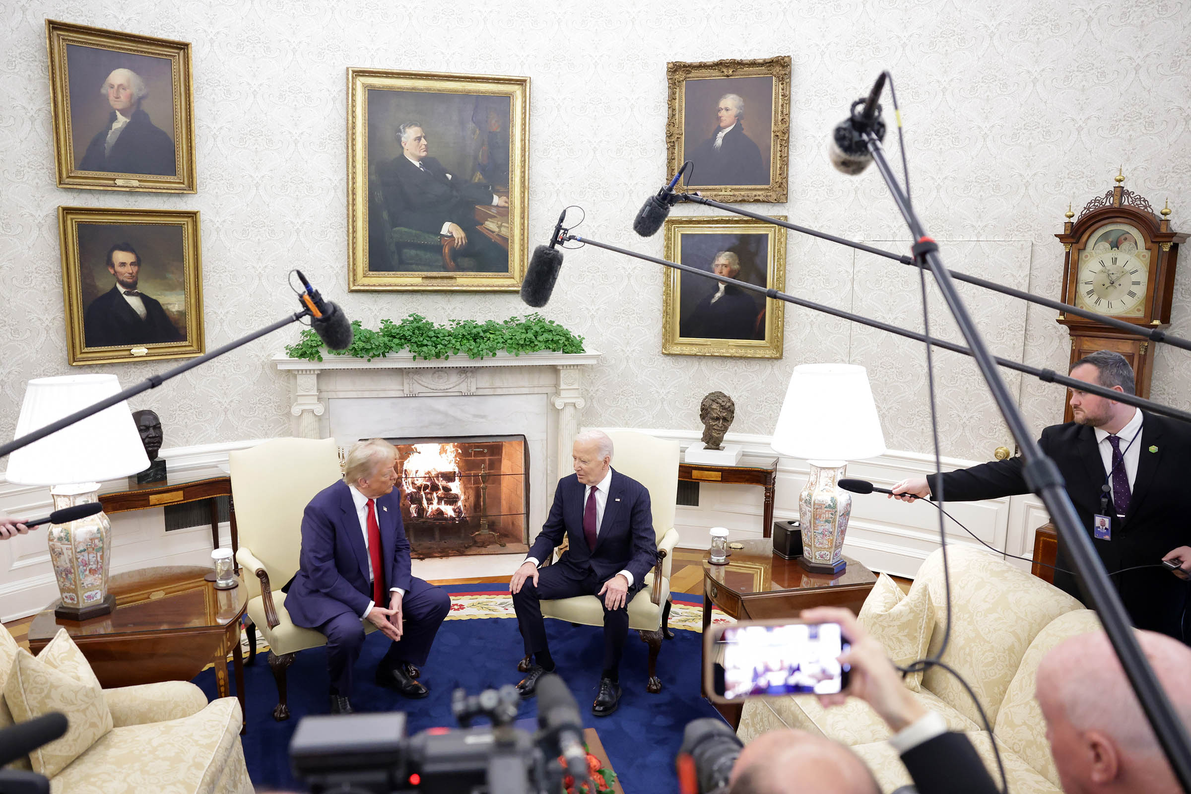 Trump makes a victor’s return to Washington and pledges a ‘smooth’ transition of power from Biden