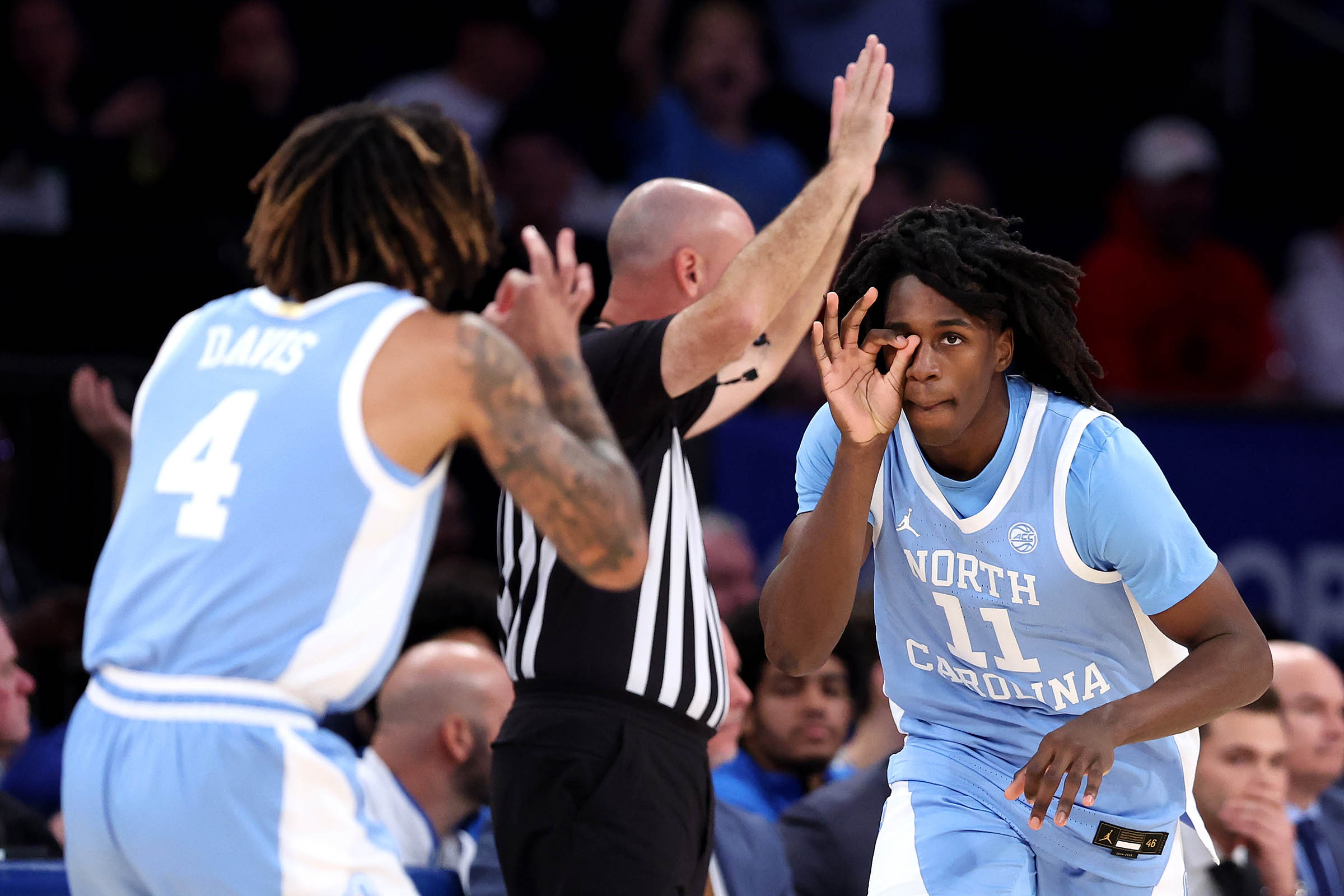 RJ Davis rallies North Carolina past No. 18 UCLA 76-74 in CBS Sports Classic