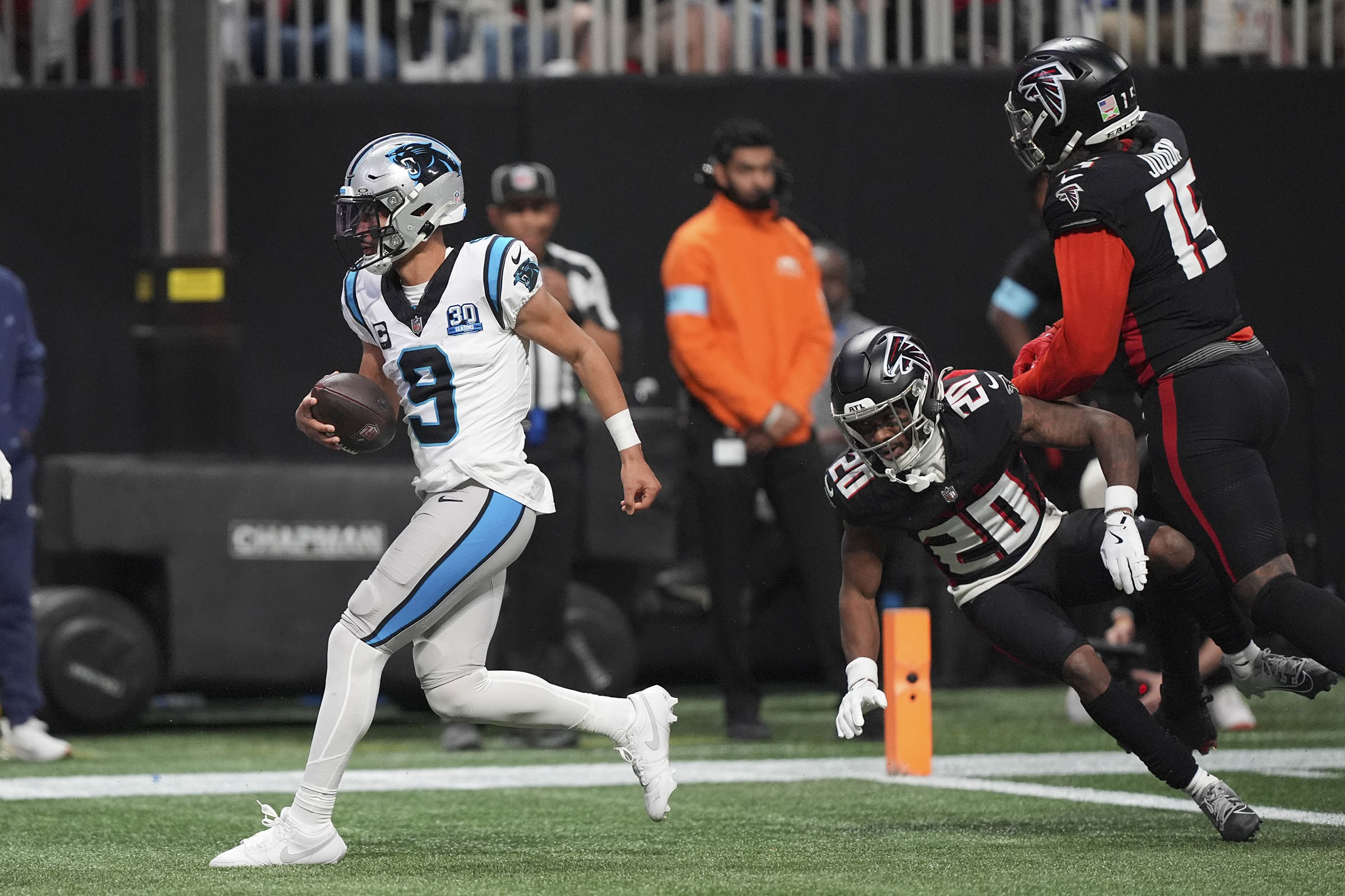 Bryce Young accounts for 5 TDs as Panthers beat Falcons 44-38 in OT. Atlanta misses playoffs again