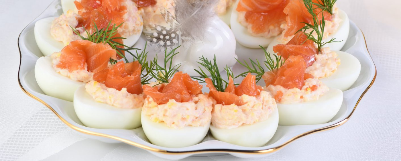 Smoked Salmon Deviled Eggs